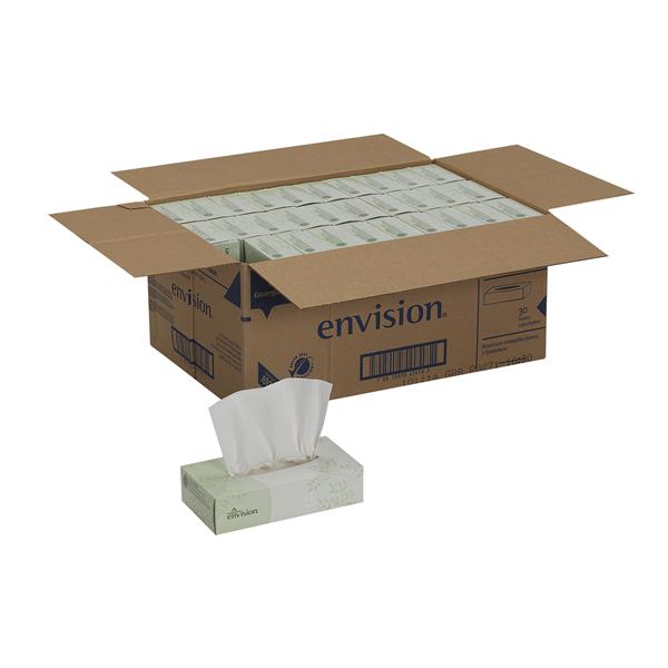 Tissue Facial Envision White 2 Ply 30Bx/Ca